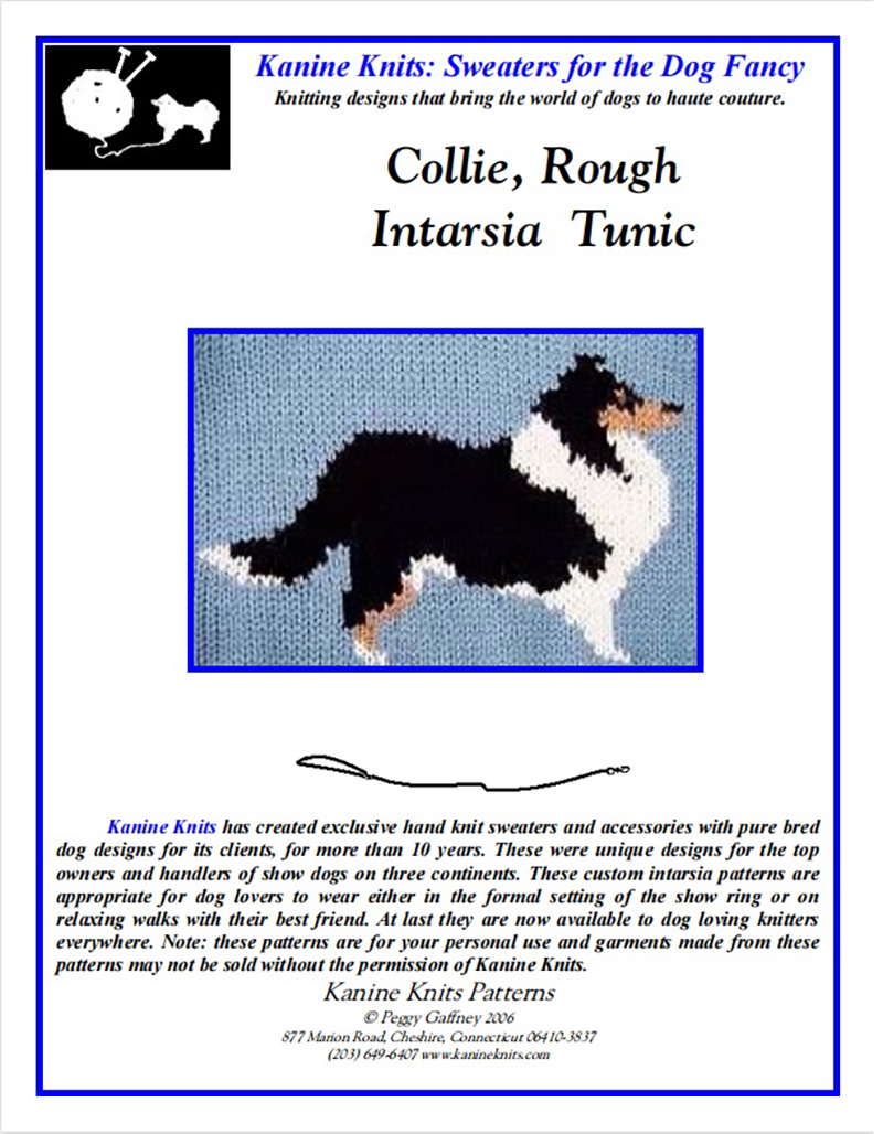 Collie Rough Knitting Pattern Kanine Knits