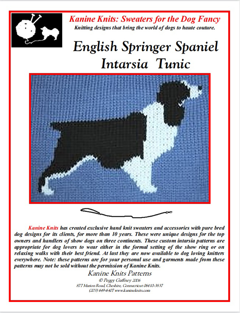 Free springer spaniel knitting pattern hotsell